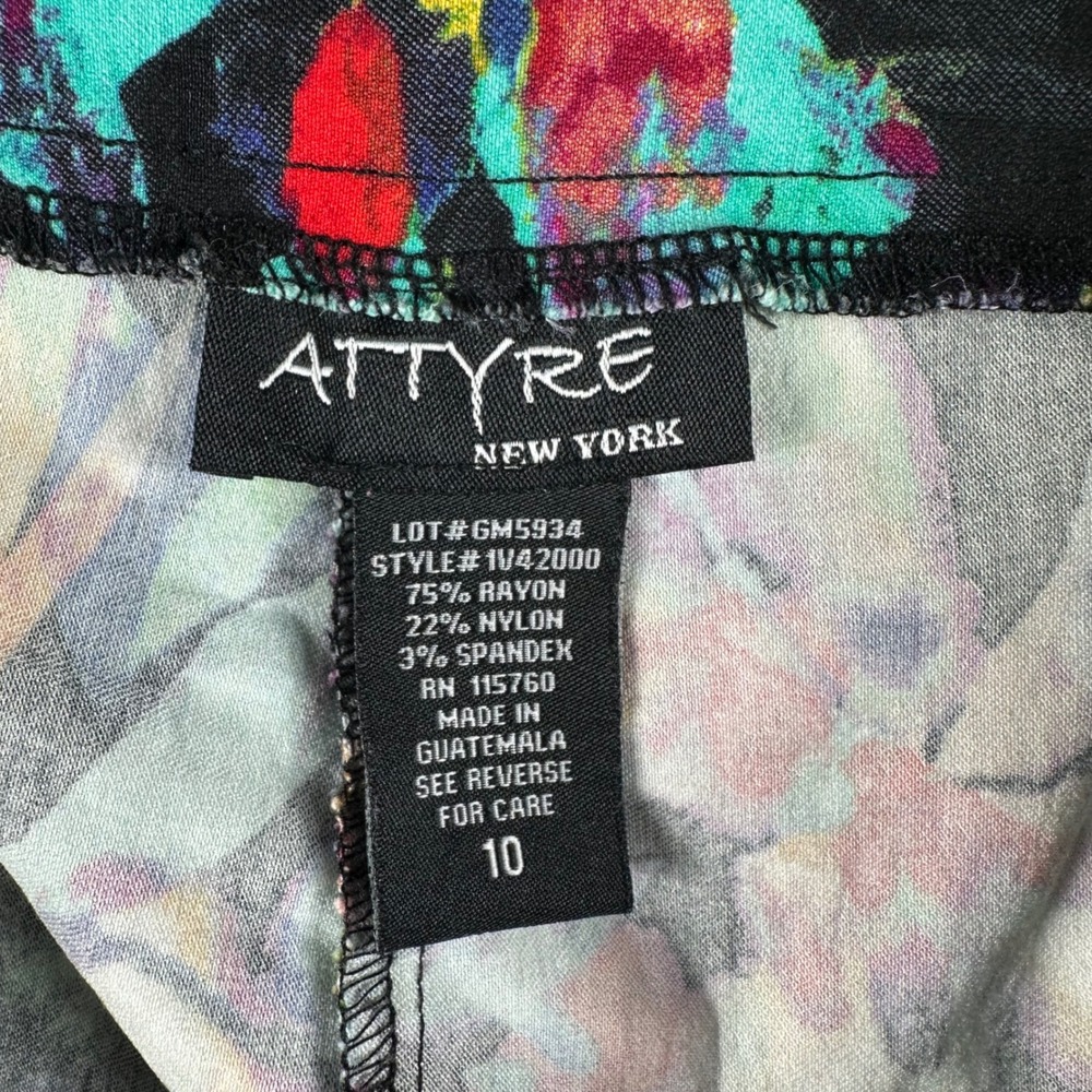 Attyre New York Floral Skort Women 10 Multicolor Abstract Art To Wear Dopamine - Picture 3 of 6